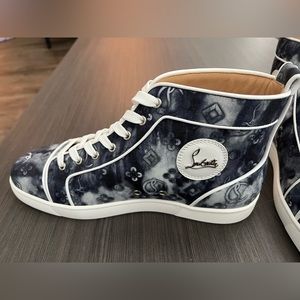 White and blue Hightop Christian Louboutin